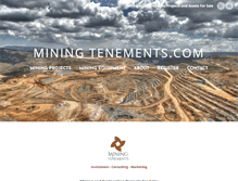 Tablet Screenshot of miningtenements.com